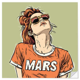 Wandsticker Mars