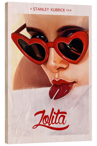 Tableau en bois Lolita - A Stanley Kubrick Film