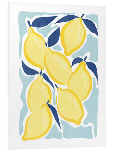 Print på skumplade Fresh lemons