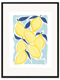 Gerahmter Kunstdruck Frische Zitronen
