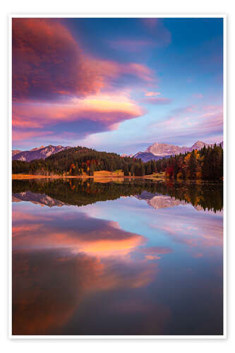 Póster Autumn evening at Geroldsee