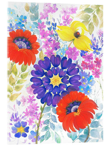 Akryylilasitaulu Vibrant Floral Symphony