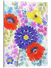 Quadro em alumínio Vibrant Floral Symphony