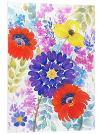Hartschaumbild Lebendige Blumensymphonie