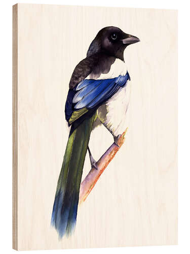 Cuadro de madera Radiant Magpie