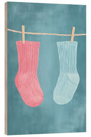 Quadro de madeira Undecided socks - Frank Daske