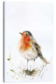 Canvas print Watercolour robin