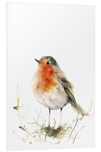 Stampa su PVC Watercolour robin