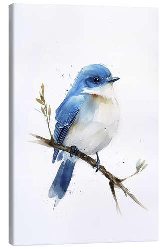 Canvas print Watercolour Bluebird