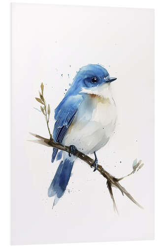 Bilde på skumplate Watercolour Bluebird