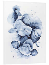 Hartschaumbild Beluga-Walfamilie