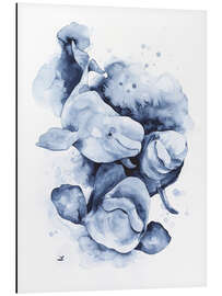 Magnettafel Beluga-Walfamilie