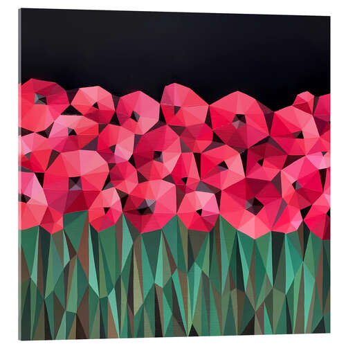 Acrylic print Dance of Poppies