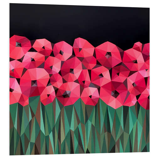 Foam board print Dance of Poppies