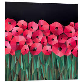 Foam board print Dance of Poppies