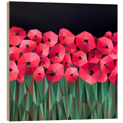 Cuadro de madera Dance of Poppies