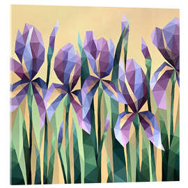 Obraz na szkle akrylowym Crystal Irises - Maria Tuzhilkina