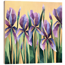 Holzbild Kristall-Iris - Maria Tuzhilkina