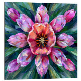 Galleriprint Bouquet of purple tulips