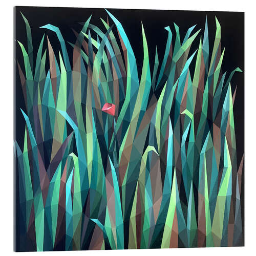 Tableau en verre acrylique Herbs and small flower