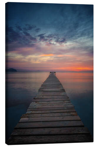 Lienzo Mallorca - Pier at sunrise