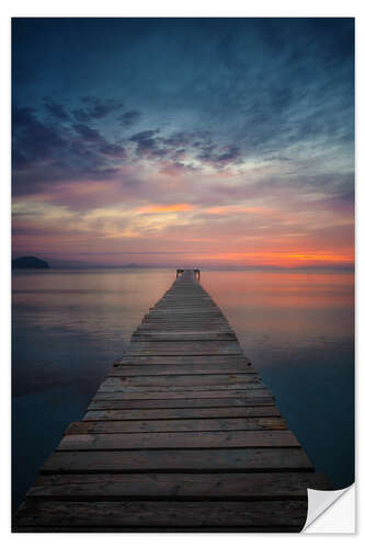 Vinilo para la pared Mallorca - Pier at sunrise