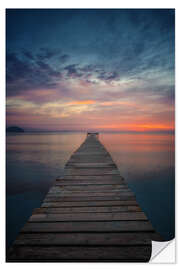 Muursticker Mallorca - Pier at sunrise