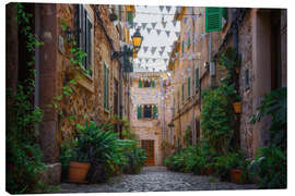 Canvas print Mallorca - Valldemossa plant street