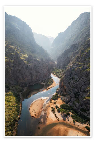 Poster Canyon in morning light, Mallorca