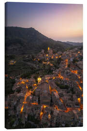 Leinwandbild Valldemossa in der Abenddämmerung, Mallorca - Martin Podt
