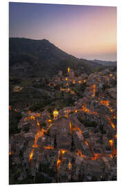 PVC print Valldemossa at dusk, Mallorca