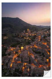 Vinilo para la pared Valldemossa at dusk, Mallorca