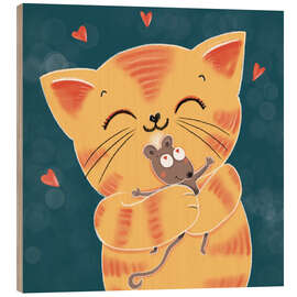 Holzbild Leo und Susi - Die besten Freunde - WACHtraum