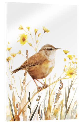 Stampa su plexi-alluminio Watercolour Wren