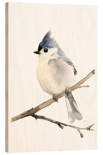 Trebilde Watercolour Grey-crested Tit