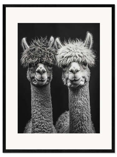 Kunsttryk i ramme Alpaca Love Forever