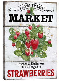 Canvas print Farm Fresh Market Strawberries