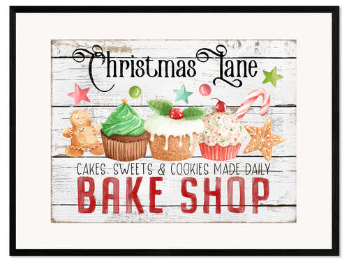 Stampa artistica con cornice Christmas Bake Shop