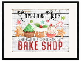 Impression artistique encadrée Christmas Bake Shop