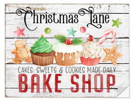 Selvklæbende plakat Christmas Bake Shop