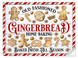 Selvklæbende plakat Christmas Gingerbread Cookies