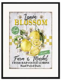 Gerahmter Kunstdruck Lemon Blossom, Farm and Market - Belle Creatif