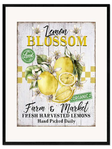 Framed art print Lemon Blossom, Farm and Market