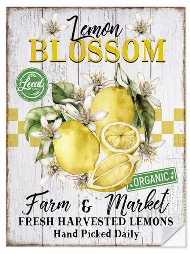 Adesivo murale Lemon Blossom, Farm and Market