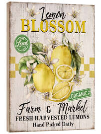 Trätavla Lemon Blossom, Farm and Market