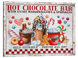 Tableau en aluminium Christmas Hot Chocolate Bar