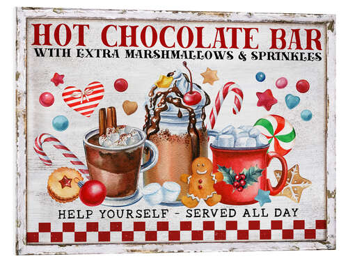 Cuadro de PVC Christmas Hot Chocolate Bar
