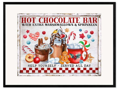 Stampa artistica con cornice Christmas Hot Chocolate Bar
