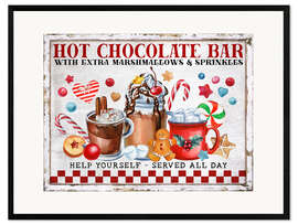 Stampa artistica con cornice Christmas Hot Chocolate Bar