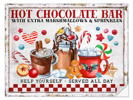 Selvklæbende plakat Christmas Hot Chocolate Bar - Belle Creatif